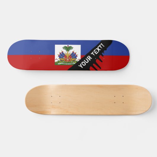 Klassische haitianische Flagge Skateboard (Horizontal)