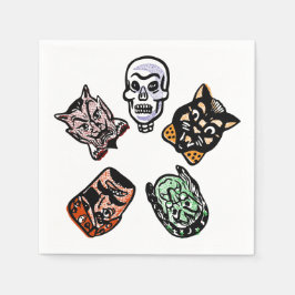 Klassische Halloween-Charaktere Serviette