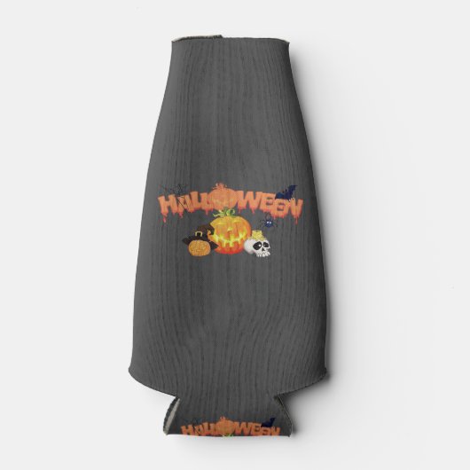 Klassische Halloween-Flasche Cooler mit Zip Flaschenkühler (Vorderseite)
