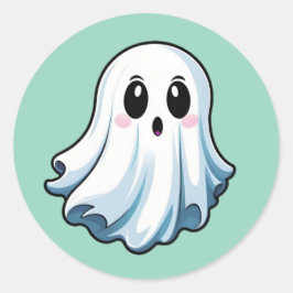 Klassische Halloween-Ghost-Sticker Runder Aufkleber
