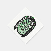 Klassische Halloween-Hexe Serviette (Ecke)