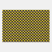 Klassische Halloween-Muster - Schwarz und Orange Geschenkpapier Set (Vorderseite 3)