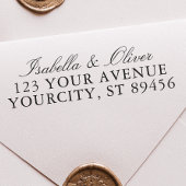 Klassische handgeschriebene SkriptWedding-Rücksend Permastempel