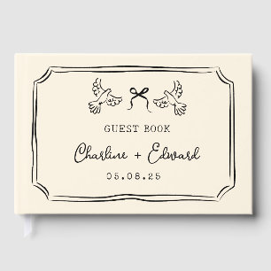 Klassische handgezeichnete Kritzelei-Hochzeit  Gästebuch