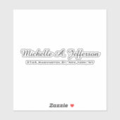 Klassische Handschrift Creative Trendy White Aufkleber (Blatt)