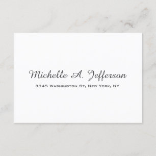 Klassische Handschrift Creative Trendy White Begleitkarte