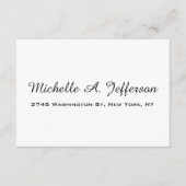 Klassische Handschrift Creative Trendy White Begleitkarte (Vorderseite)