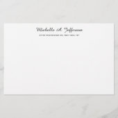 Klassische Handschrift Creative Trendy White Briefpapier (Vorderseite)