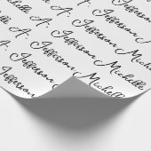 Klassische Handschrift Creative Trendy White Geschenkpapier (Ecke)
