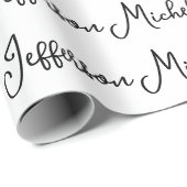 Klassische Handschrift Creative Trendy White Geschenkpapier (Rolleneckpunkt)