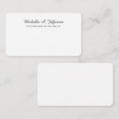 Klassische Handschrift Creative Trendy White Mitteilungskarte (Vorne/Hinten)