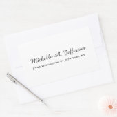 Klassische Handschrift Creative Trendy White Rechteckiger Aufkleber (Umschlag)