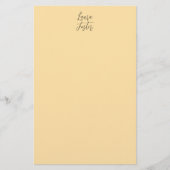 Klassische Handschrift Elegantname Beige Farbe Briefpapier (Vorderseite)