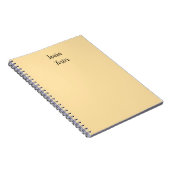 Klassische Handschrift Elegantname Beige Farbe Notizblock (Rechte Seite)