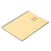 Klassische Handschrift Elegantname Beige Farbe Notizblock (Linke Seite)