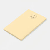 Klassische Handschrift Elegantname Beige Farbe Post-it Klebezettel (angewinkelt)