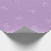 Klassische Handschrift Elegantname Lilac Farbe Geschenkpapier (Ecke)