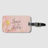 Klassische Handschrift Elegantname Rose Gold Gepäckanhänger (Vorderseite (Horizontal))