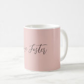 Klassische Handschrift Elegantname Rose Gold Kaffeetasse (VorderseiteRechts)
