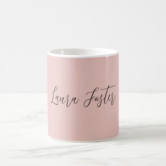 Klassische Handschrift Elegantname Rose Gold Kaffeetasse (Mittel)