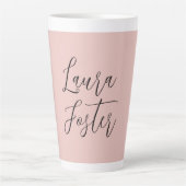 Klassische Handschrift Elegantname Rose Gold Milchtasse (Vorderseite)