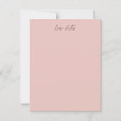 Klassische Handschrift Elegantname Rose Gold Mitteilungskarte (Vorderseite)