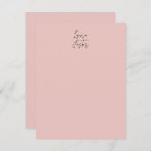 Klassische Handschrift Elegantname Rose Gold Mitteilungskarte (Vorne/Hinten)