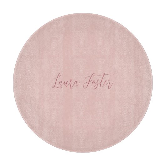 Klassische Handschrift Elegantname Rose Gold Schneidebrett (Vorderseite)