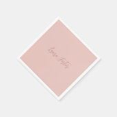 Klassische Handschrift Elegantname Rose Gold Serviette (Ecke)