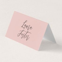 Klassische Handschrift Elegantname Rose Gold Visitenkarten