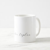 Klassische Handschrift Minimalist Professional Kaffeetasse (VorderseiteRechts)