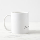 Klassische Handschrift Minimalist Professional Kaffeetasse (Links)