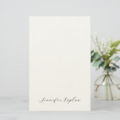 Klassische Handschrift Minimalistisch Professionel Briefpapier (Stehend Vorderseite)