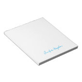 Klassische Handschrift Minimalistisch Professionel Notizblock (angewinkelt)