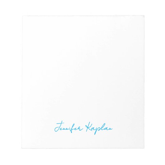 Klassische Handschrift Minimalistisch Professionel Notizblock (Vorderseite)