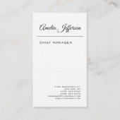 Klassische Handschrift Minimalistische Berufliche Visitenkarte (Vorderseite)