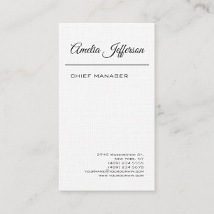 Klassische Handschrift Minimalistische Berufliche Visitenkarte