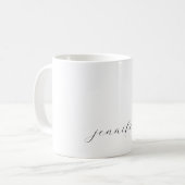 Klassische Handschrift Minimalistischer Profi Kaffeetasse (Vorderseite Links)
