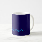 Klassische Handschrift Minimalistischer Profi Kaffeetasse (VorderseiteRechts)