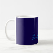 Klassische Handschrift Minimalistischer Profi Kaffeetasse (Links)