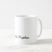 Klassische Handschrift Minimalistischer Profi Kaffeetasse (VorderseiteRechts)
