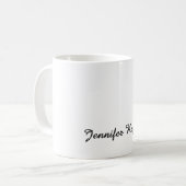 Klassische Handschrift Minimalistischer Profi Kaffeetasse (Vorderseite Links)
