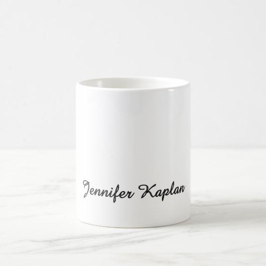 Klassische Handschrift Minimalistischer Profi Kaffeetasse (Mittel)