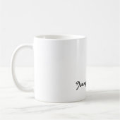 Klassische Handschrift Minimalistischer Profi Kaffeetasse (Links)