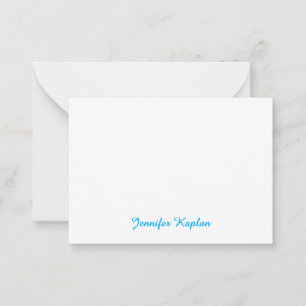 Klassische Handschrift Minimalistischer Profi Mitteilungskarte