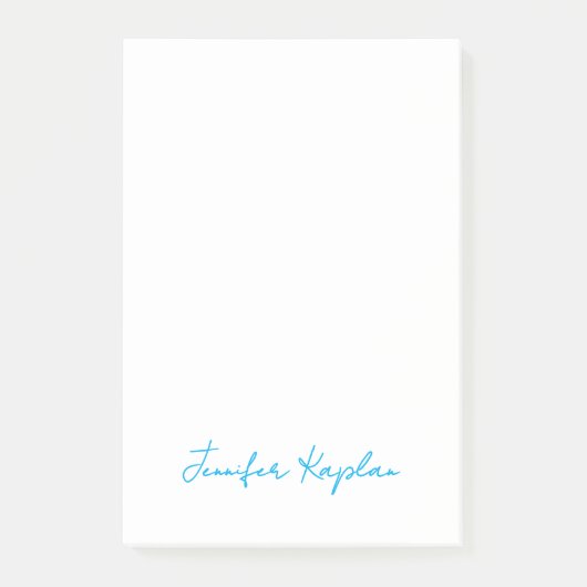 Klassische Handschrift Minimalistischer Profi Post-it Klebezettel (Vorderseite)