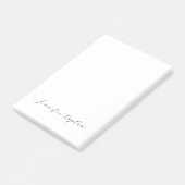 Klassische Handschrift Minimalistischer Profi Post-it Klebezettel (angewinkelt)