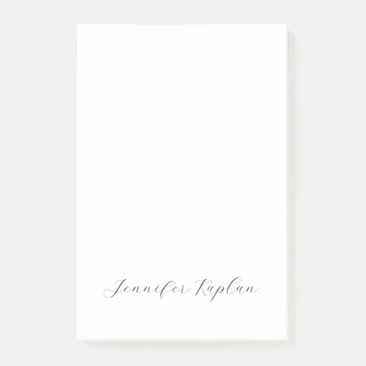 Klassische Handschrift Minimalistischer Profi Post-it Klebezettel (Vorderseite)