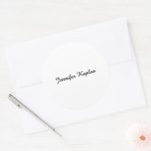 Klassische Handschrift Minimalistischer Profi Runder Aufkleber (Umschlag)