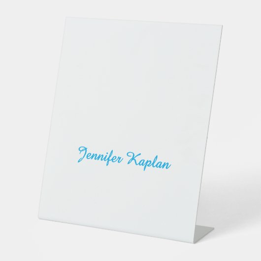 Klassische Handschrift Minimalistischer Profi Sockelschild (Vorderseite)